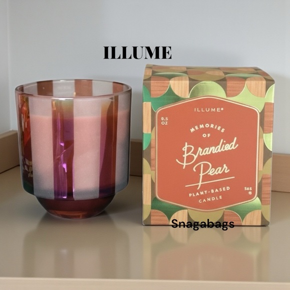 Illume Other - ILLUME Memories Of Brandied Pear 9.3 Oz Candle In decorative Glass With Gift Box